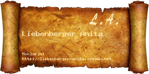 Liebenberger Anita névjegykártya